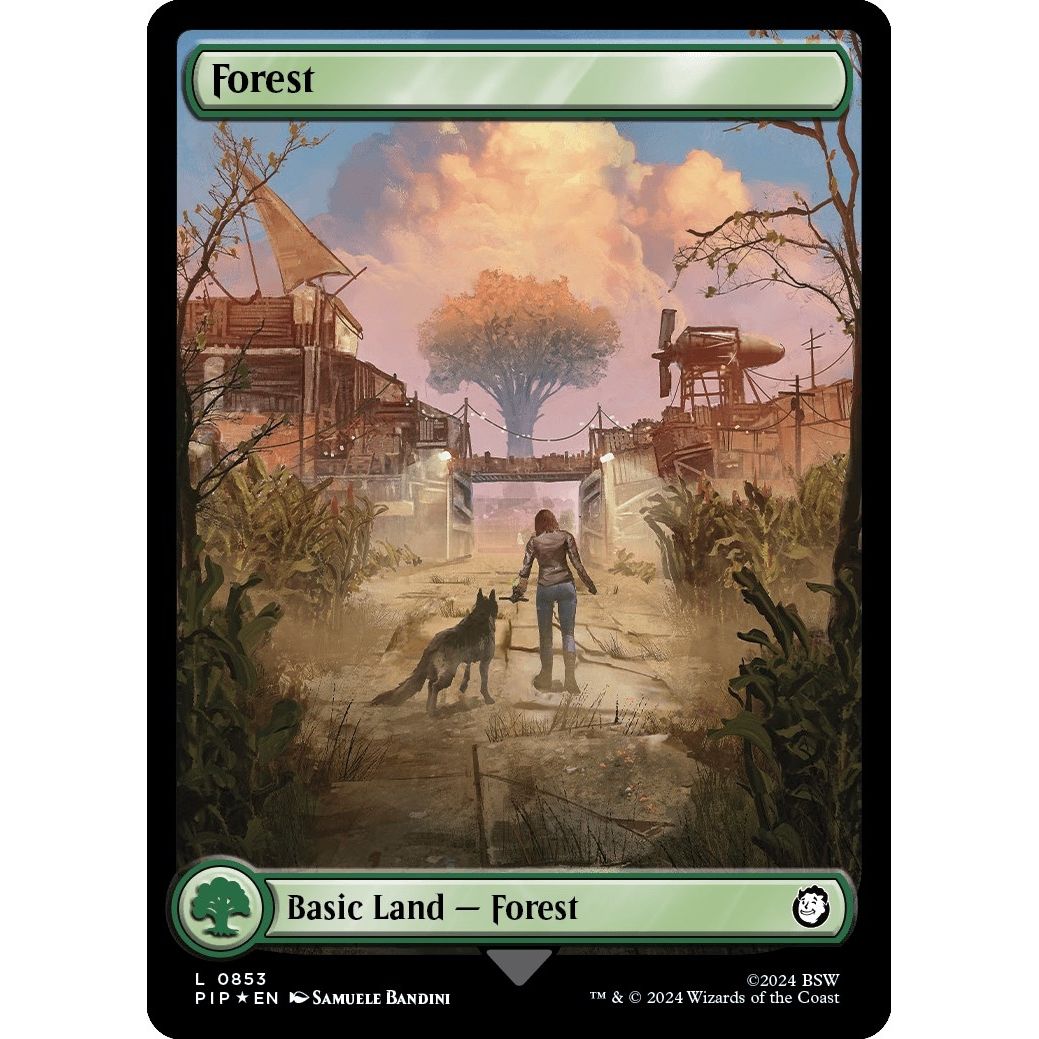 Image for Forest (0853) (Surge Foil) (853) (PIP) - Magic: The Gathering
