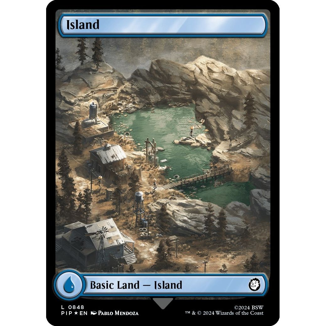 Image for Island (0848) (Surge Foil) (848) (PIP) - Magic: The Gathering