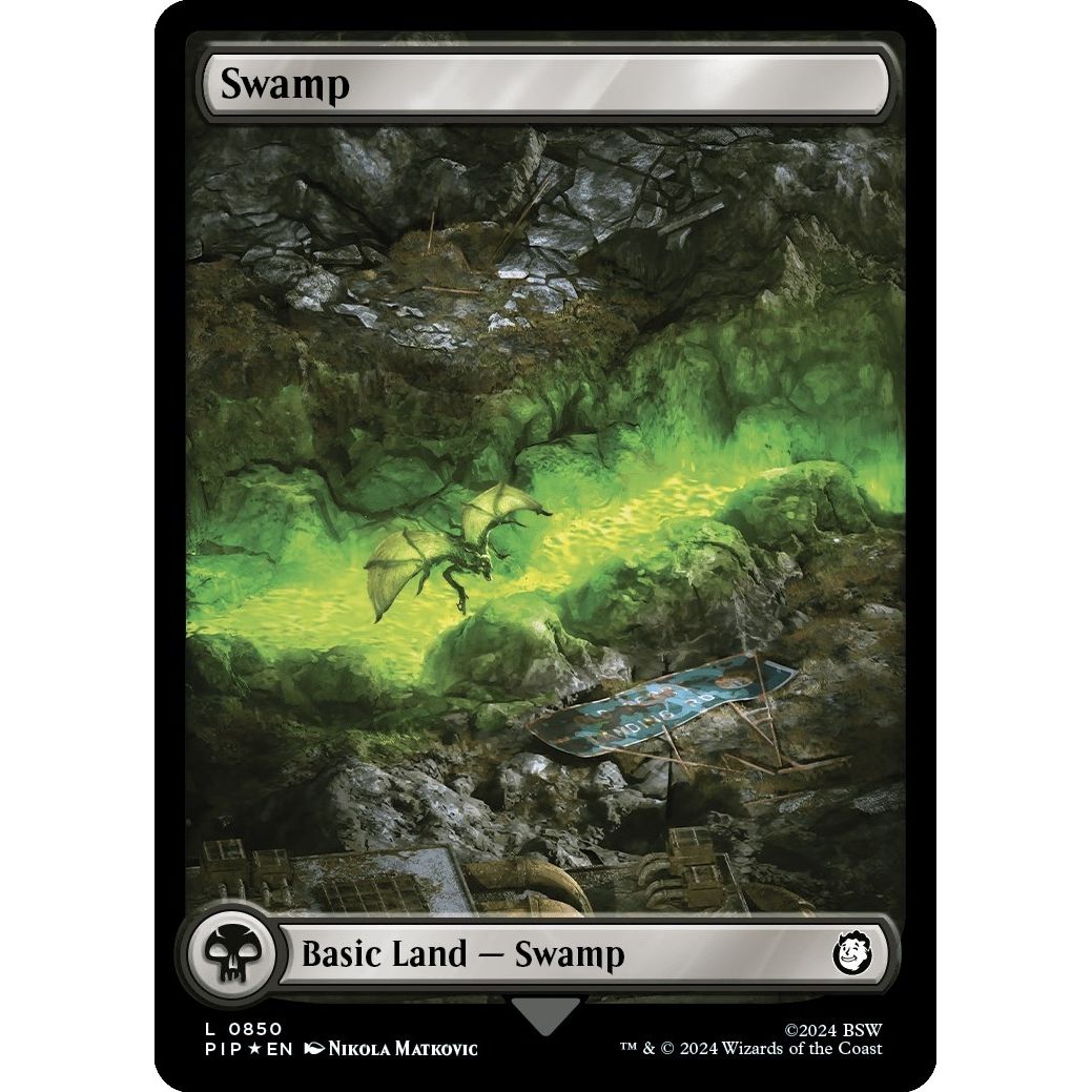 Image for Swamp (0850) (Surge Foil) (850) (PIP) - Magic: The Gathering