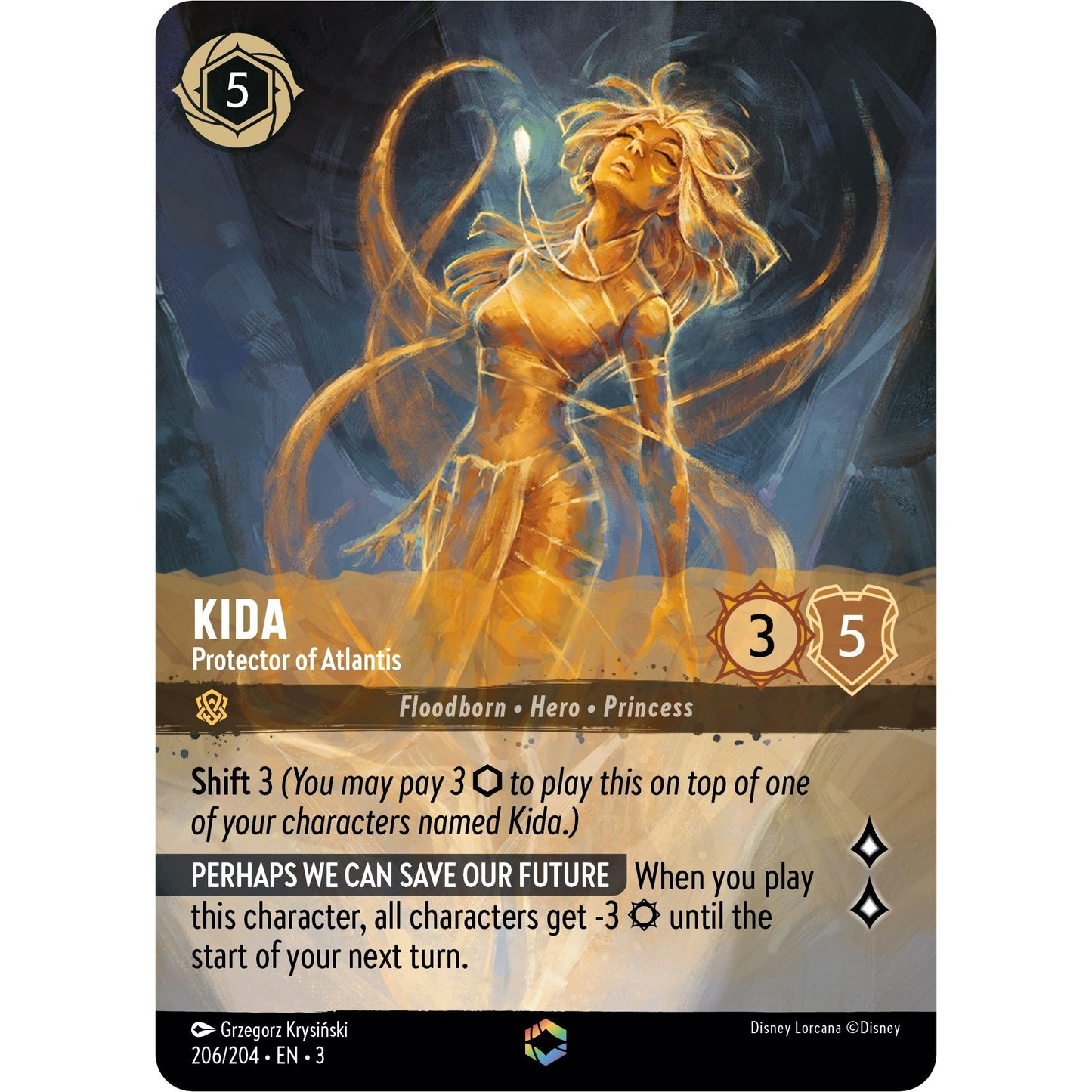 Image for Kida - Protector of Atlantis (Enchanted) (206/204) (3) - Disney Lorcana