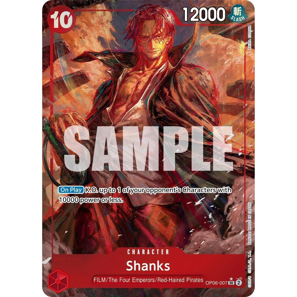 Image for Shanks (Alternate Art) (OP06-007) (OP06) - One Piece Card Game