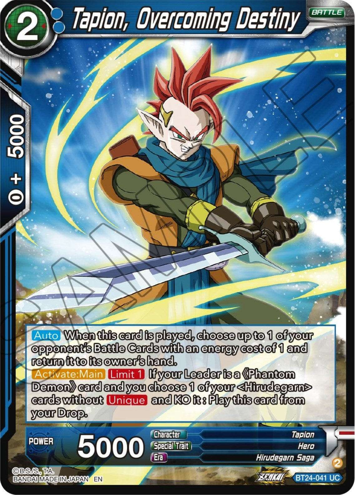 Image for Tapion, Overcoming Destiny (BT24-041) (BT24) - Dragon Ball Super: Masters