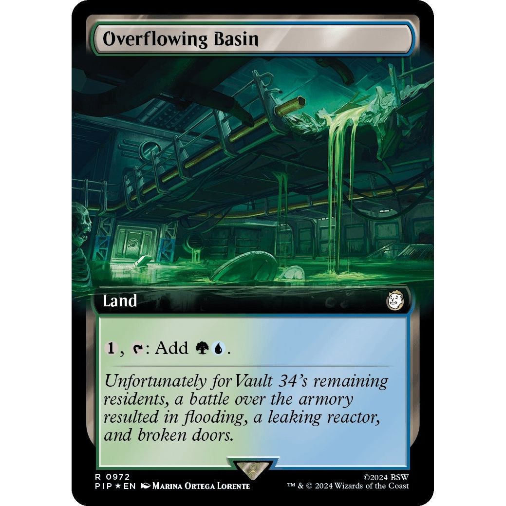 Image for Overflowing Basin (Extended Art) (Surge Foil) (972) (PIP) - Magic: The Gathering