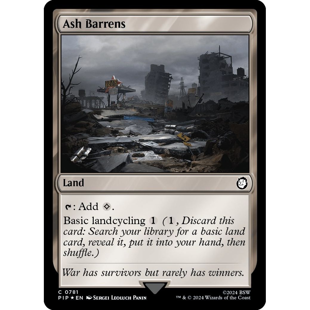 Image for Ash Barrens (Surge Foil) (781) (PIP) - Magic: The Gathering