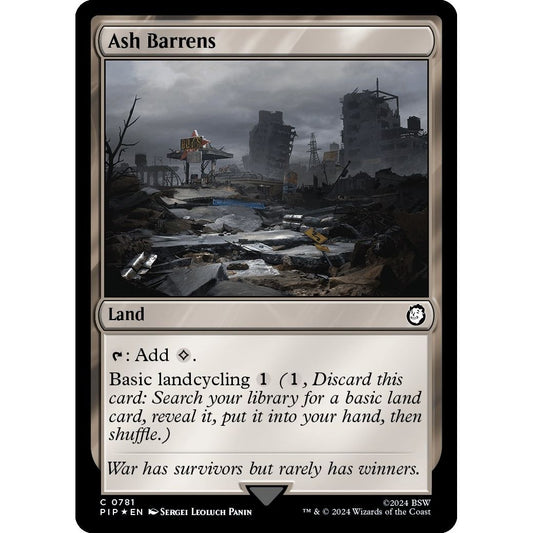 Image for Ash Barrens (Surge Foil) (781) (PIP) - Magic: The Gathering