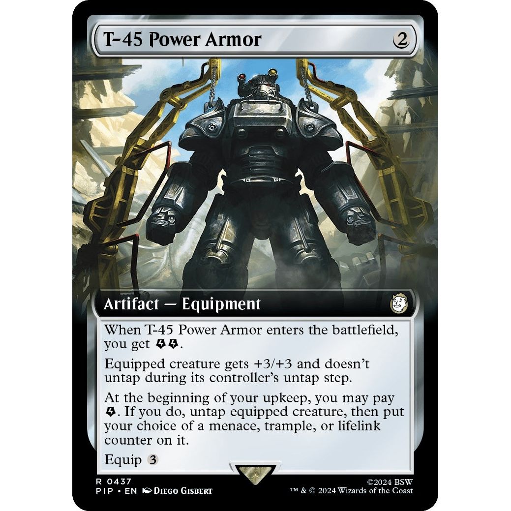 Image for T-45 Power Armor (Extended Art) (437) (PIP) - Magic: The Gathering