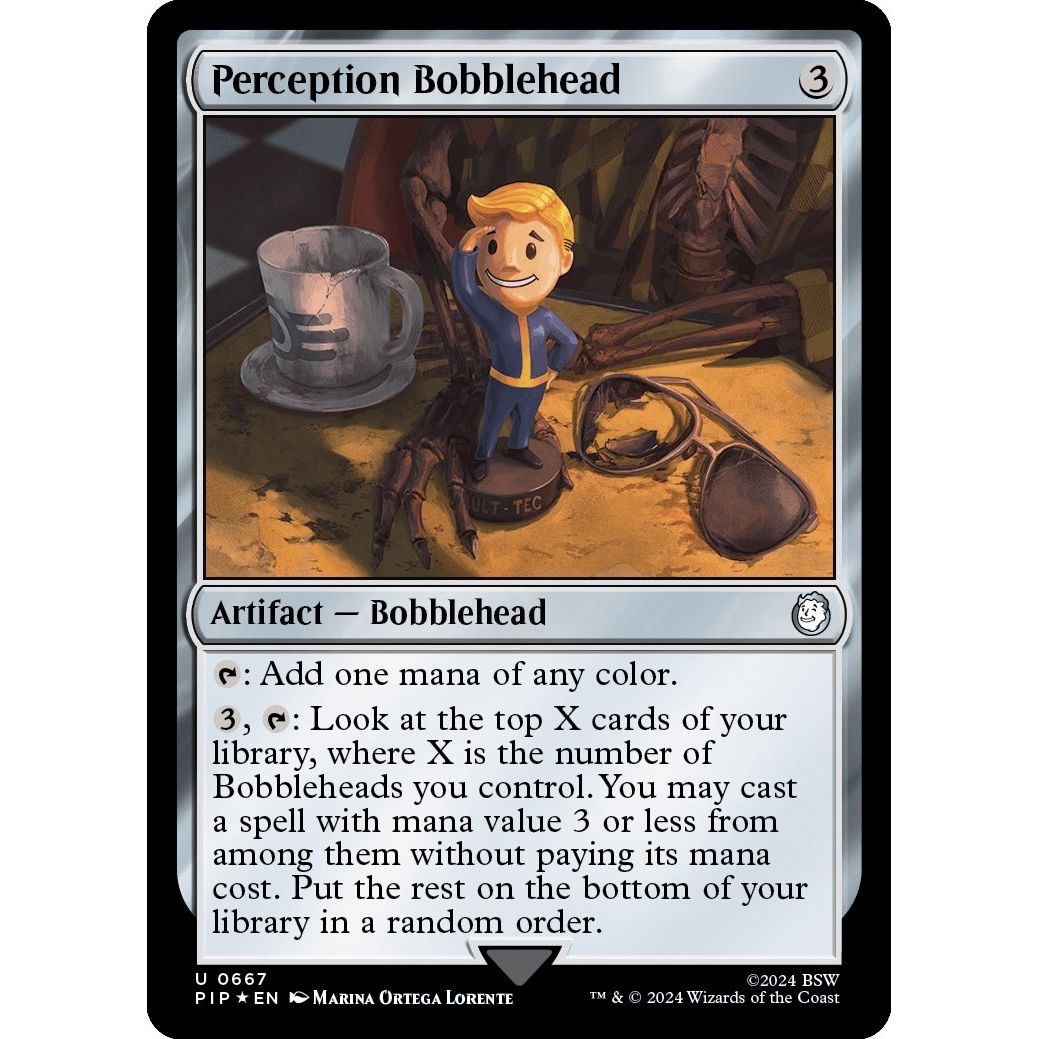 Image for Perception Bobblehead (Surge Foil) (667) (PIP) - Magic: The Gathering