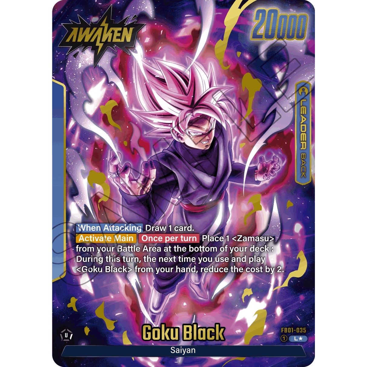 Image for Goku Black - FB01-035 (Alternate Art) (FB01-035) (FB01) - Dragon Ball Super: Fusion World