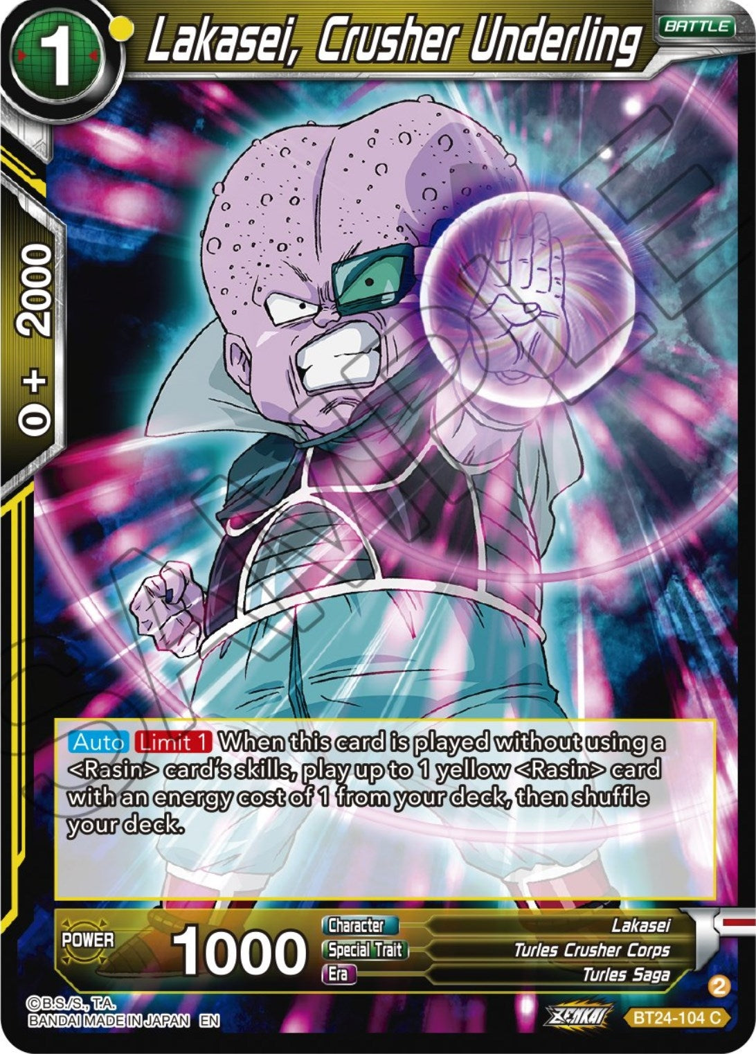 Image for Lakasei, Crusher Underling (BT24-104) (BT24) - Dragon Ball Super: Masters