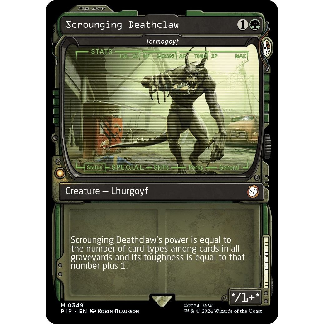 Image for Scrounging Deathclaw - Tarmogoyf (Showcase) (349) (PIP) - Magic: The Gathering