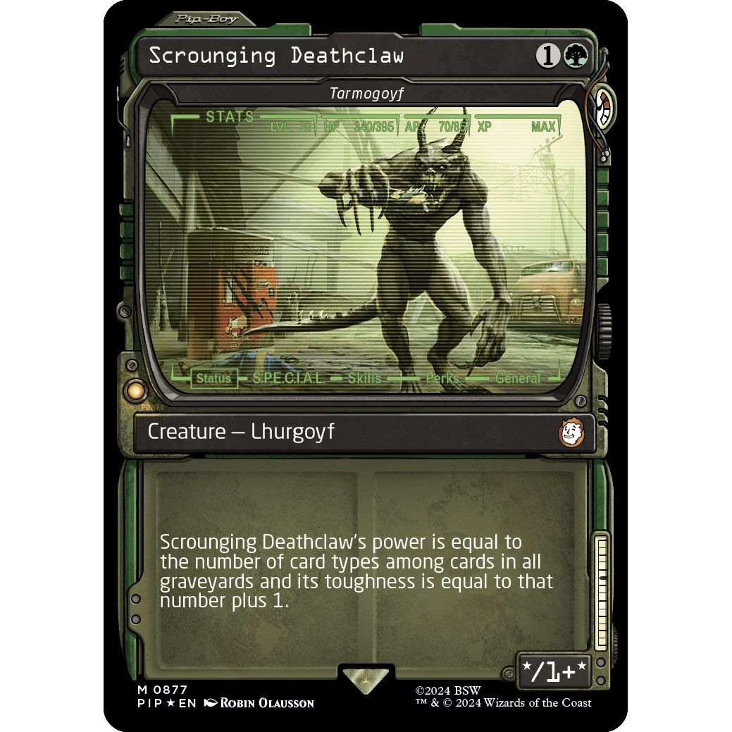 Image for Scrounging Deathclaw - Tarmogoyf (Showcase) (Surge Foil) (877) (PIP) - Magic: The Gathering