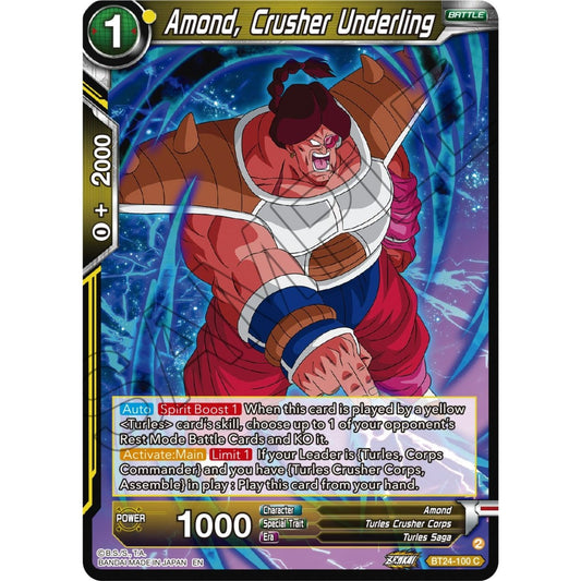 Image for Amond, Crusher Underling (BT24-100) (BT24) - Dragon Ball Super: Masters
