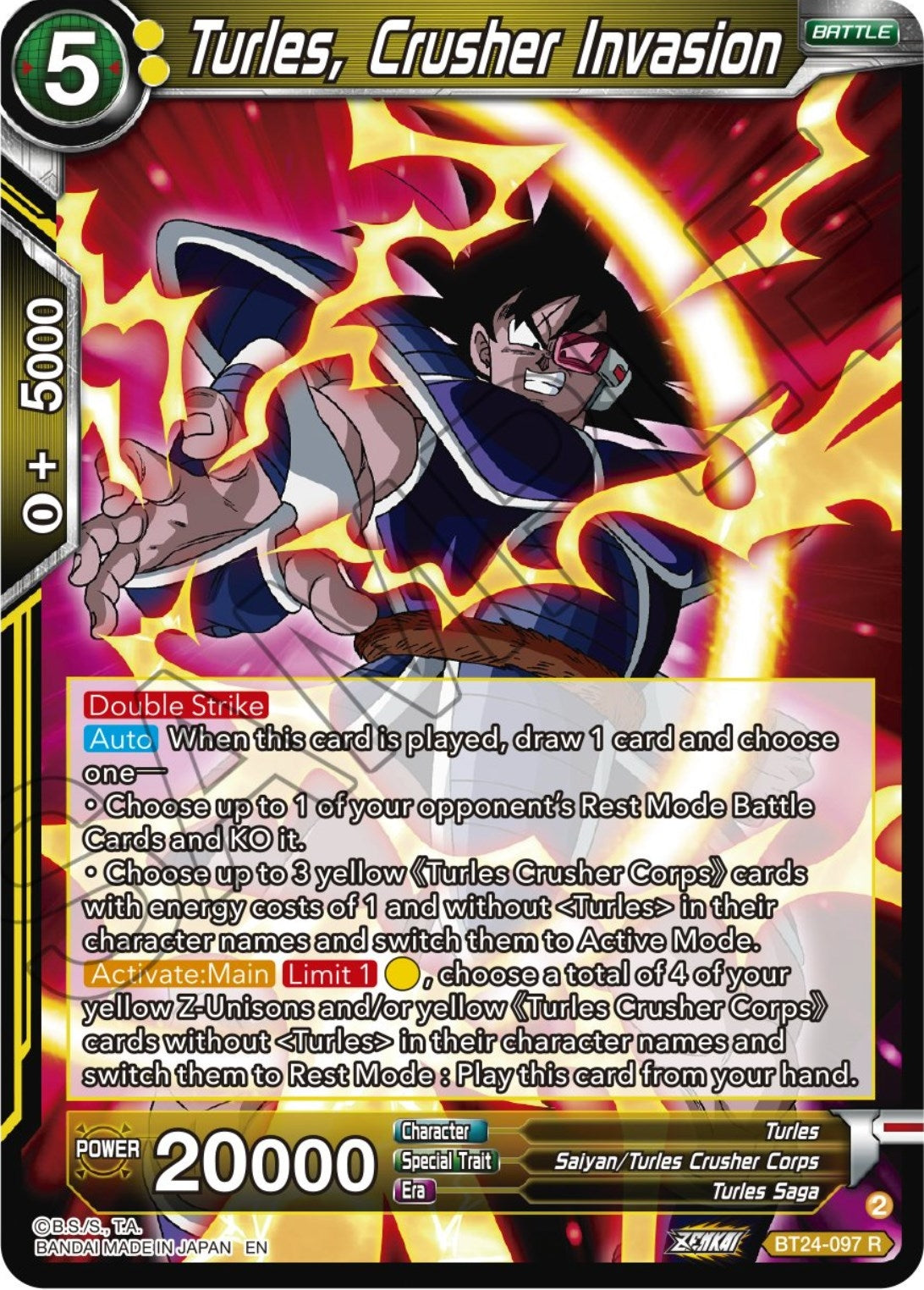 Image for Turles, Crusher Invasion (BT24-097) (BT24) - Dragon Ball Super: Masters