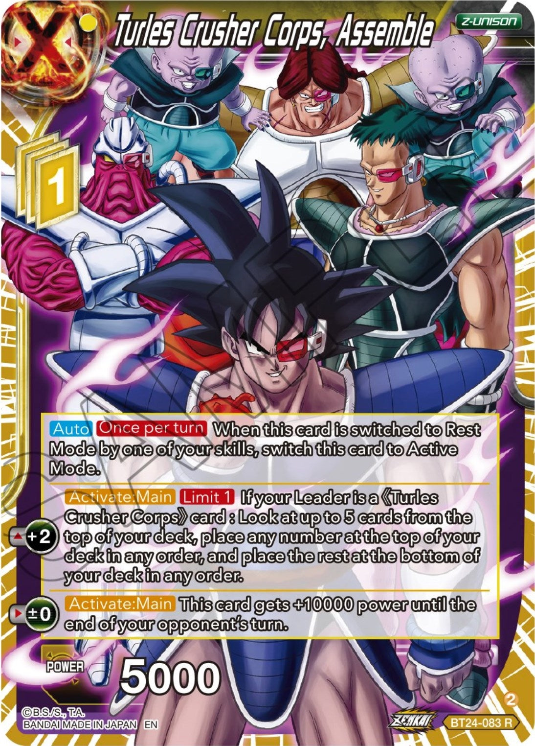 Image for Turles Crusher Corps, Assemble (BT24-083) (BT24) - Dragon Ball Super: Masters