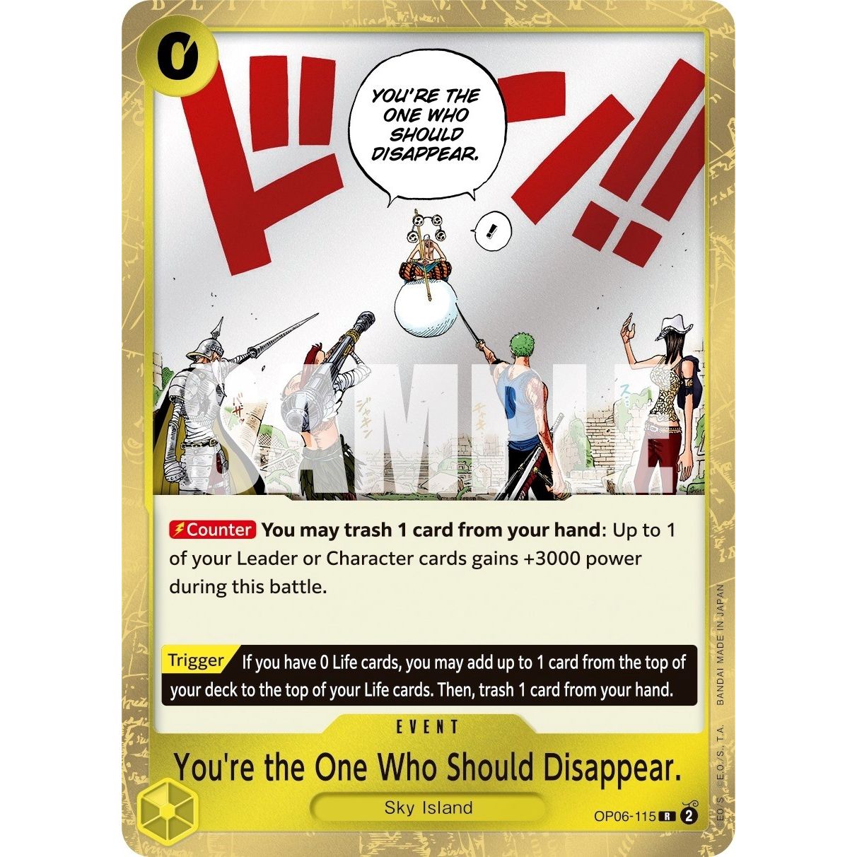 Image for You're the One Who Should Disappear (OP06-115) (OP06) - One Piece Card Game