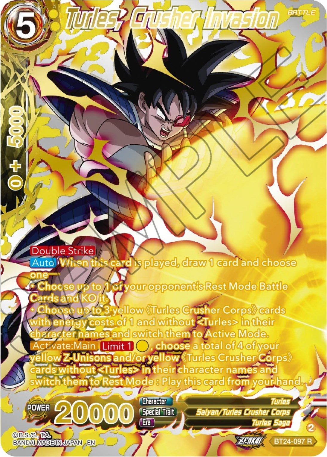 Image for Turles, Crusher Invasion (Collector Booster Gold) (BT24-097) (BT24) - Dragon Ball Super: Masters