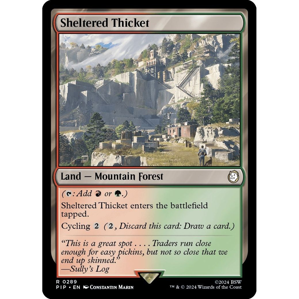 Image for Sheltered Thicket (289) (PIP) - Magic: The Gathering