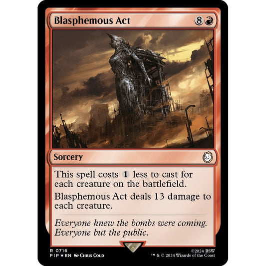 Image for Blasphemous Act (Surge Foil) (716) (PIP) - Magic: The Gathering