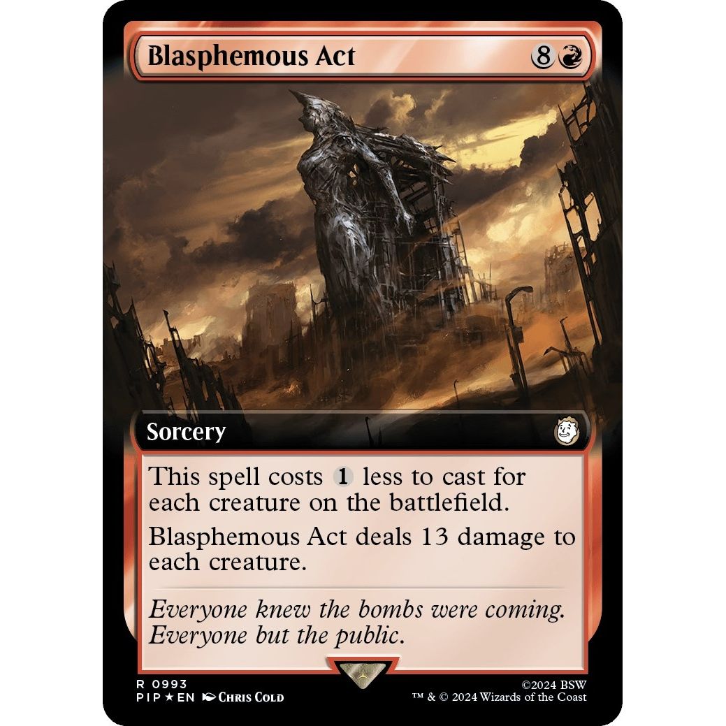 Image for Blasphemous Act (Extended Art) (Surge Foil) (993) (PIP) - Magic: The Gathering