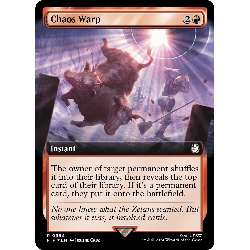 Image for Chaos Warp (Extended Art) (Surge Foil) (994) (PIP) - Magic: The Gathering