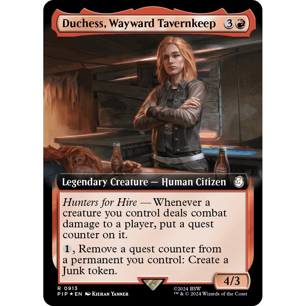 Image for Duchess, Wayward Tavernkeep (Extended Art) (Surge Foil) (913) (PIP) - Magic: The Gathering