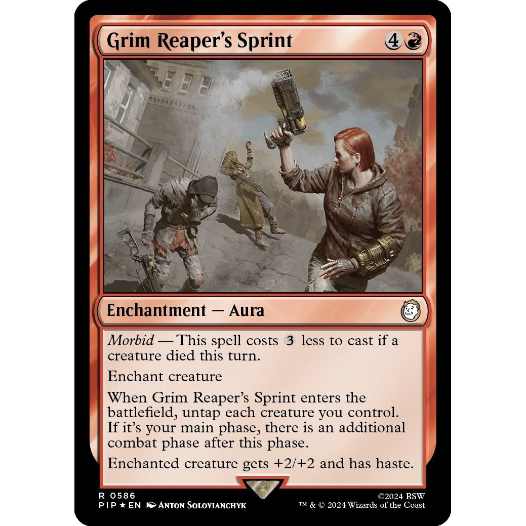 Image for Grim Reaper's Sprint (Surge Foil) (586) (PIP) - Magic: The Gathering