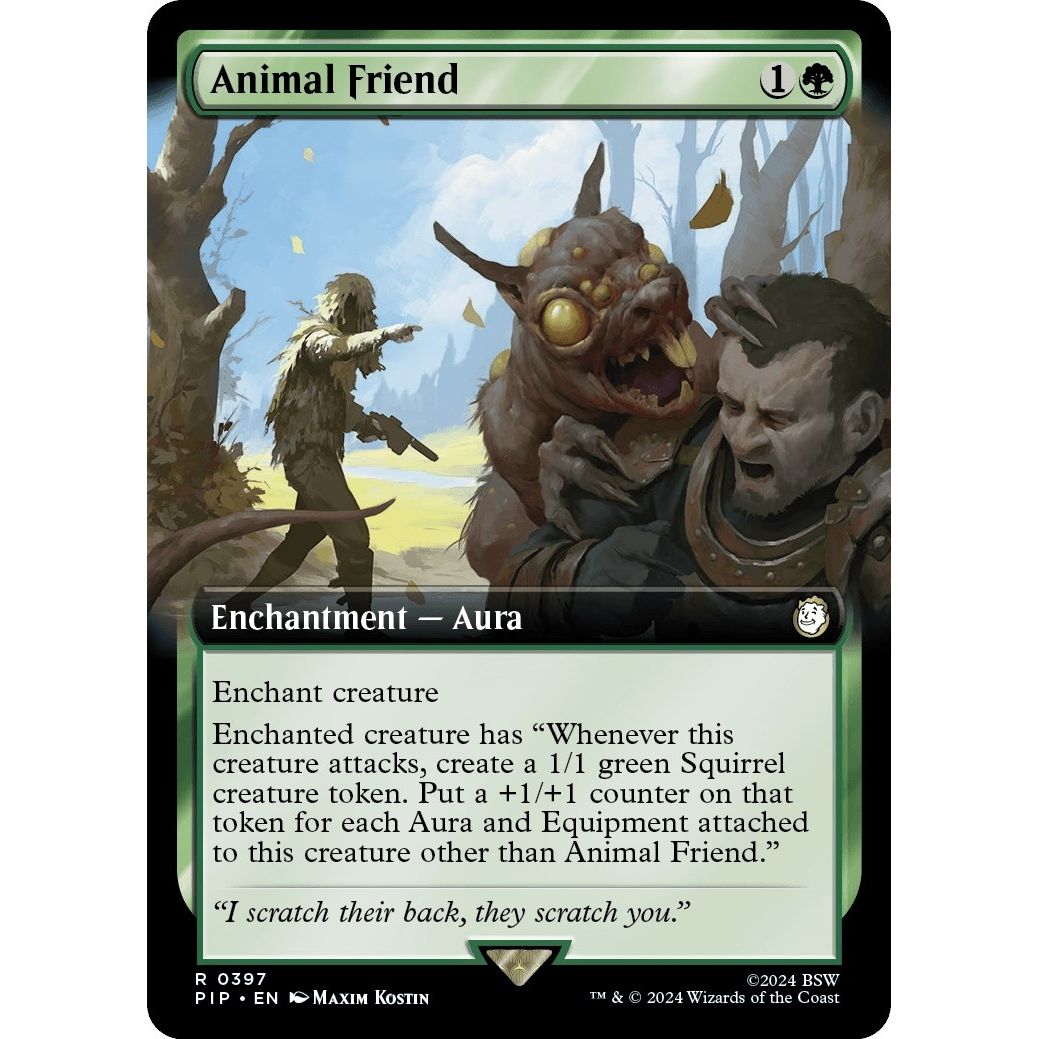 Image for Animal Friend (Extended Art) (397) (PIP) - Magic: The Gathering
