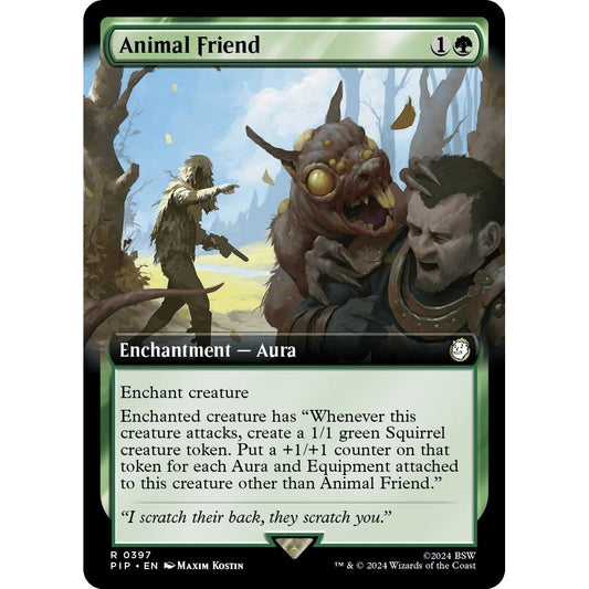 Image for Animal Friend (Extended Art) (397) (PIP) - Magic: The Gathering