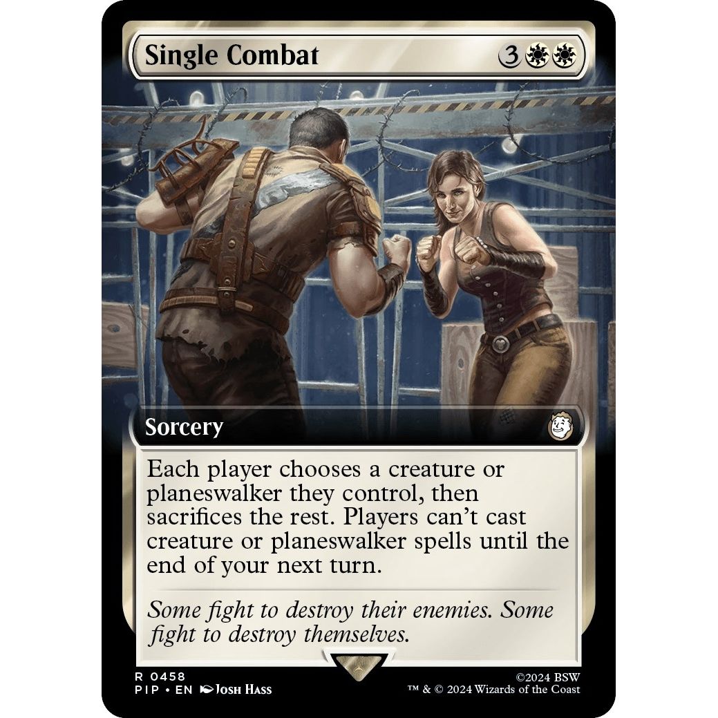 Image for Single Combat (Extended Art) (458) (PIP) - Magic: The Gathering