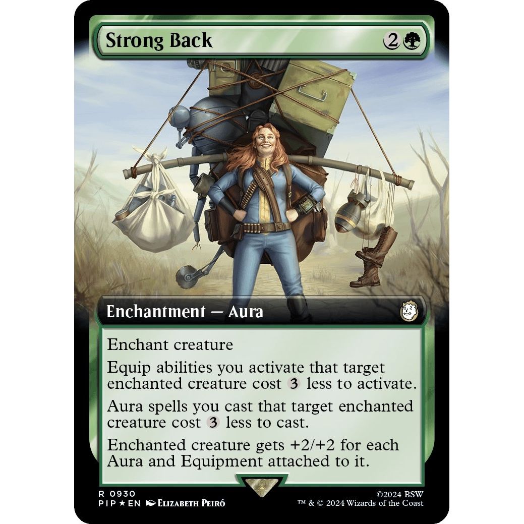 Image for Strong Back (Extended Art) (Surge Foil) (930) (PIP) - Magic: The Gathering