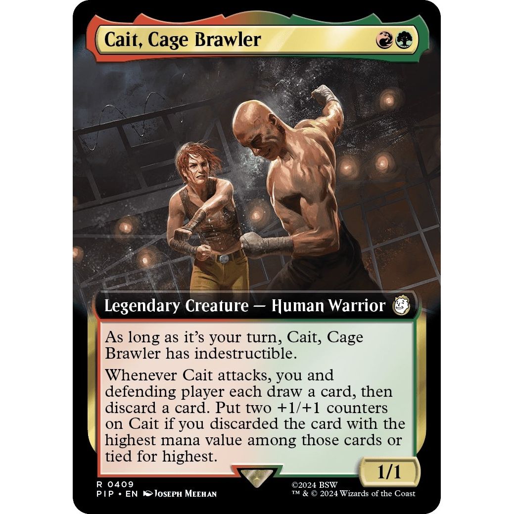 Image for Cait, Cage Brawler (Extended Art) (409) (PIP) - Magic: The Gathering