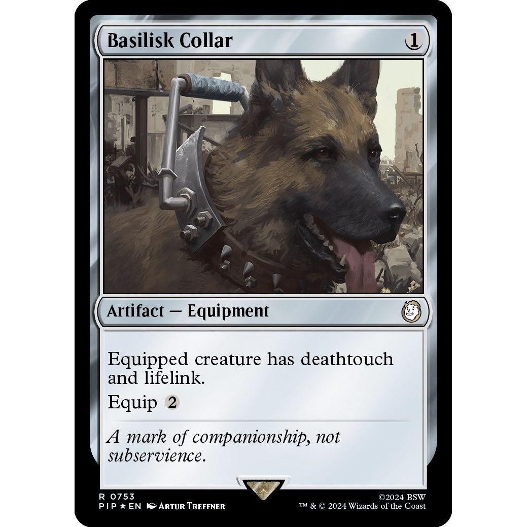 Image for Basilisk Collar (Surge Foil) (753) (PIP) - Magic: The Gathering