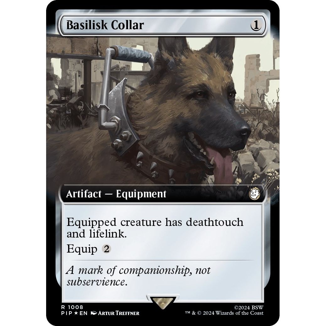 Image for Basilisk Collar (Extended Art) (Surge Foil) (1008) (PIP) - Magic: The Gathering