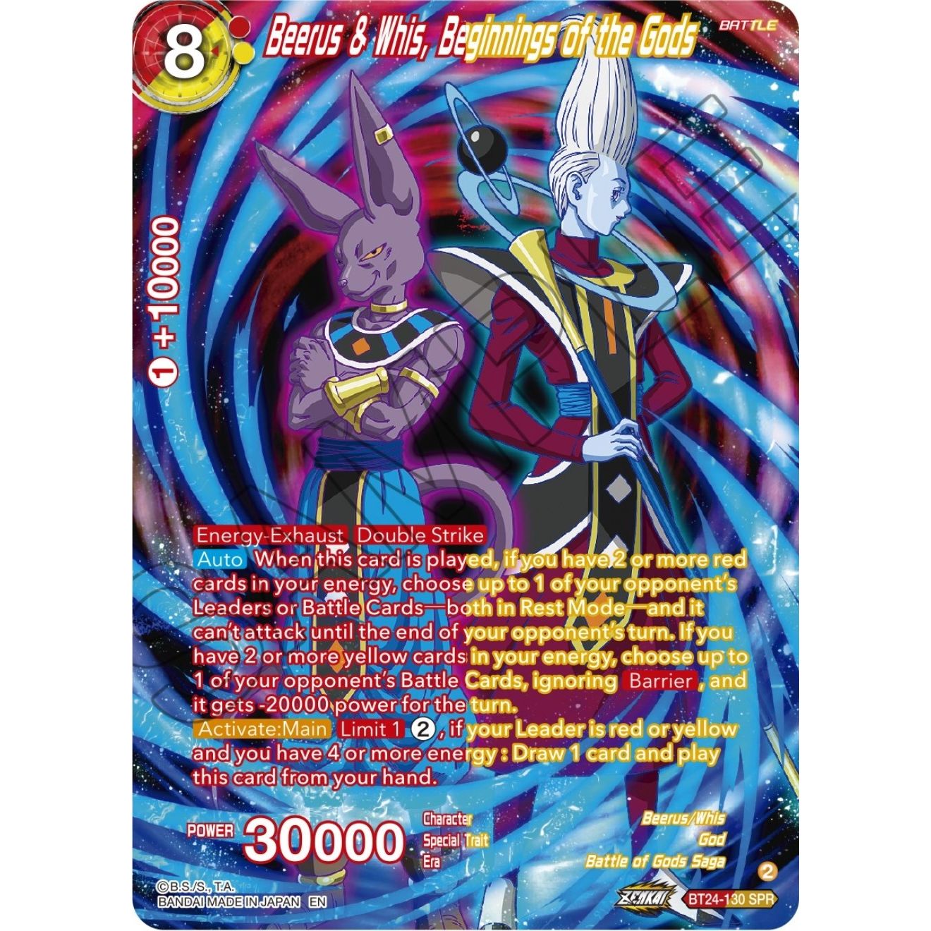 Image for Beerus & Whis, Beginnings of the Gods (SPR) (BT24-130) (BT24) - Dragon Ball Super: Masters