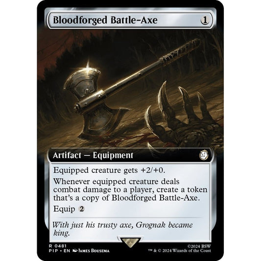 Image for Bloodforged Battle-Axe (Extended Art) (481) (PIP) - Magic: The Gathering