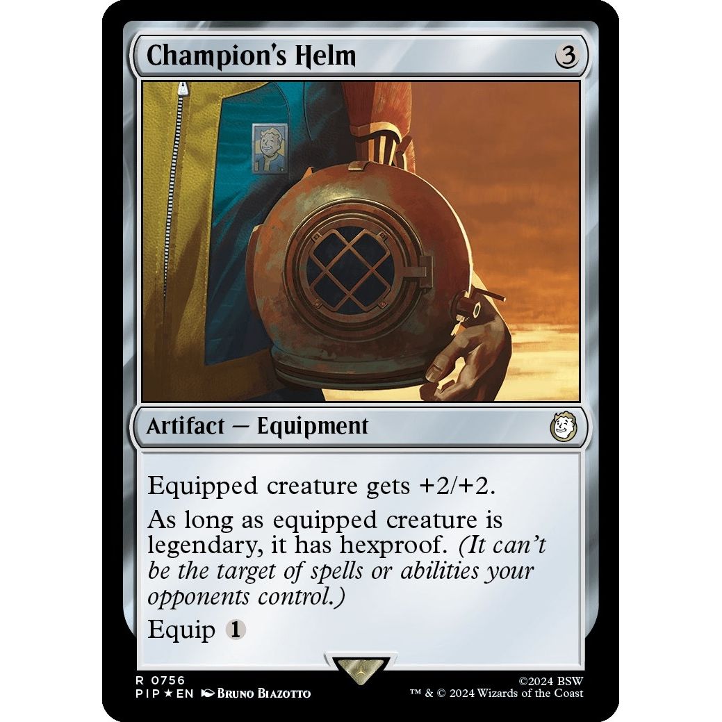 Image for Champion's Helm (Surge Foil) (756) (PIP) - Magic: The Gathering