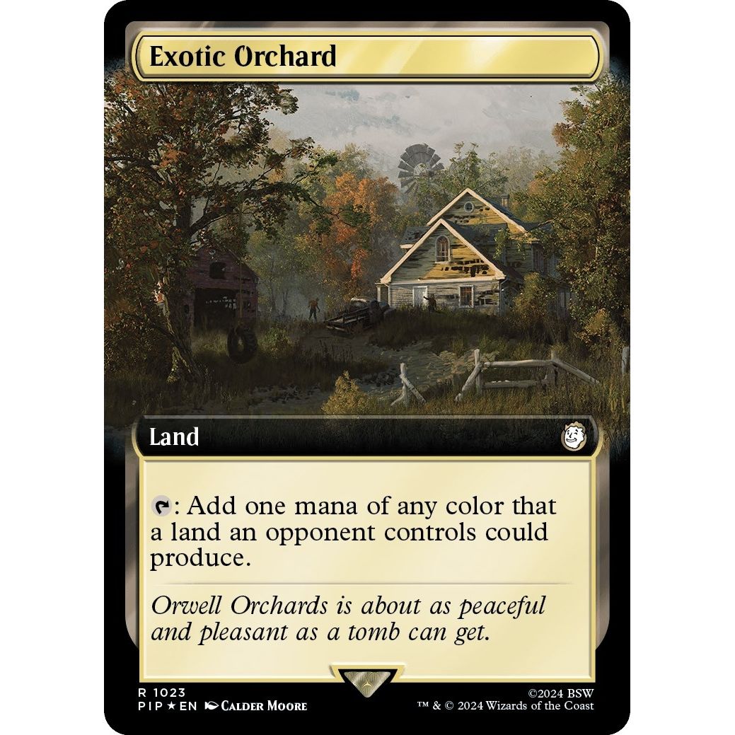 Image for Exotic Orchard (Extended Art) (Surge Foil) (1023) (PIP) - Magic: The Gathering
