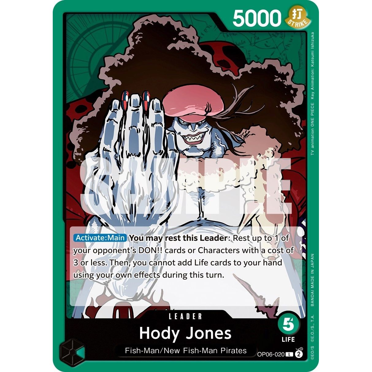 Image for Hody Jones (020) (OP06-020) (OP06) - One Piece Card Game