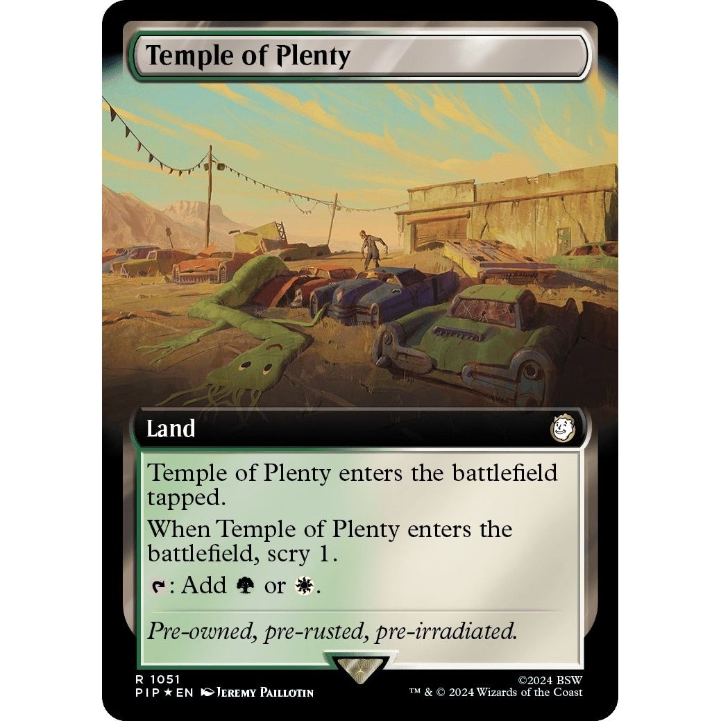 Image for Temple of Plenty (Extended Art) (Surge Foil) (1051) (PIP) - Magic: The Gathering