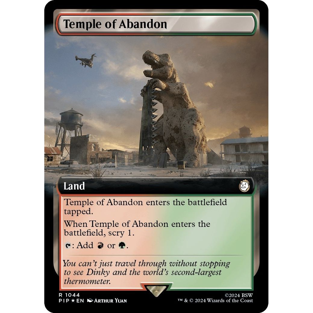 Image for Temple of Abandon (Extended Art) (Surge Foil) (1044) (PIP) - Magic: The Gathering