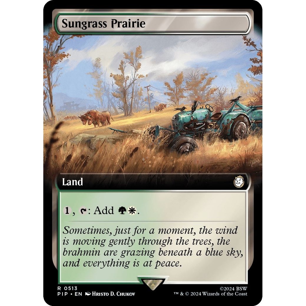 Image for Sungrass Prairie (Extended Art) (513) (PIP) - Magic: The Gathering