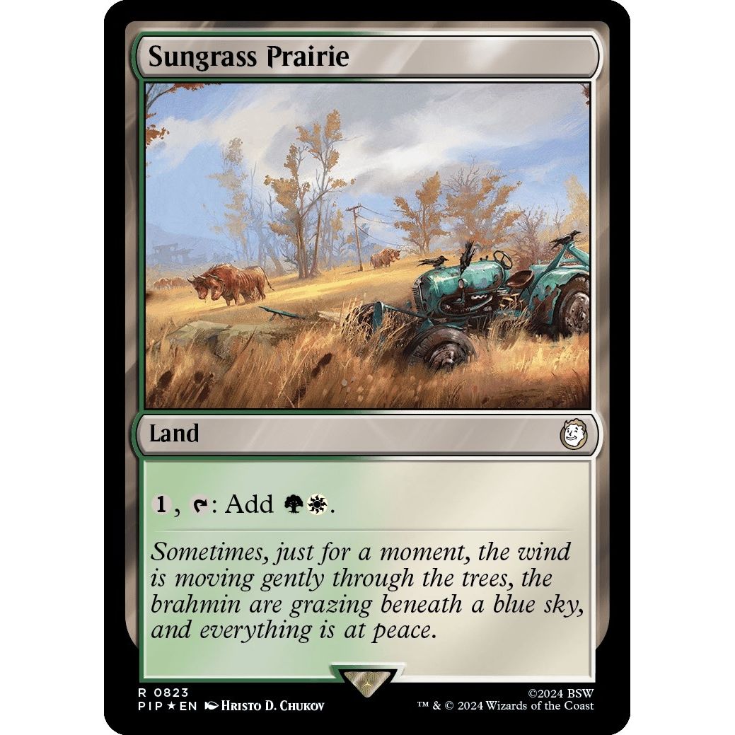 Image for Sungrass Prairie (Surge Foil) (823) (PIP) - Magic: The Gathering