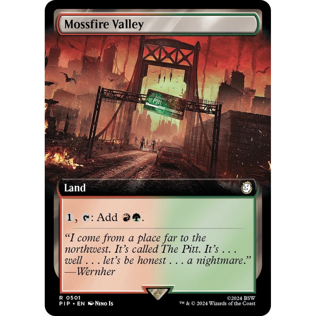 Image for Mossfire Valley (Extended Art) (501) (PIP) - Magic: The Gathering