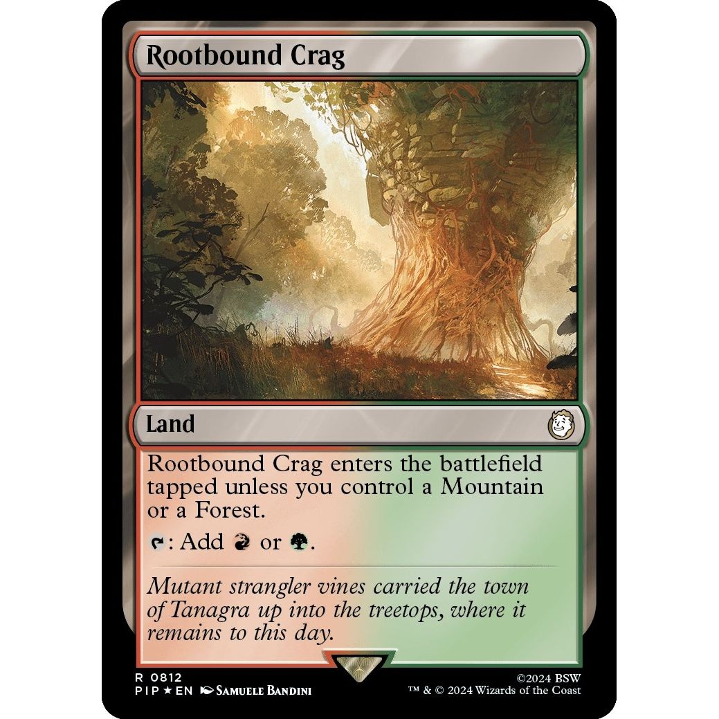 Image for Rootbound Crag (Surge Foil) (812) (PIP) - Magic: The Gathering