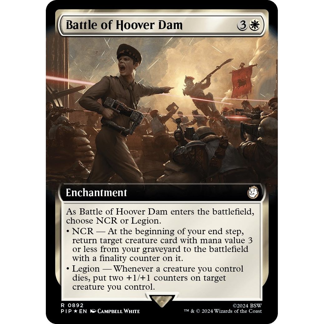 Image for Battle of Hoover Dam (Extended Art) (Surge Foil) (892) (PIP) - Magic: The Gathering