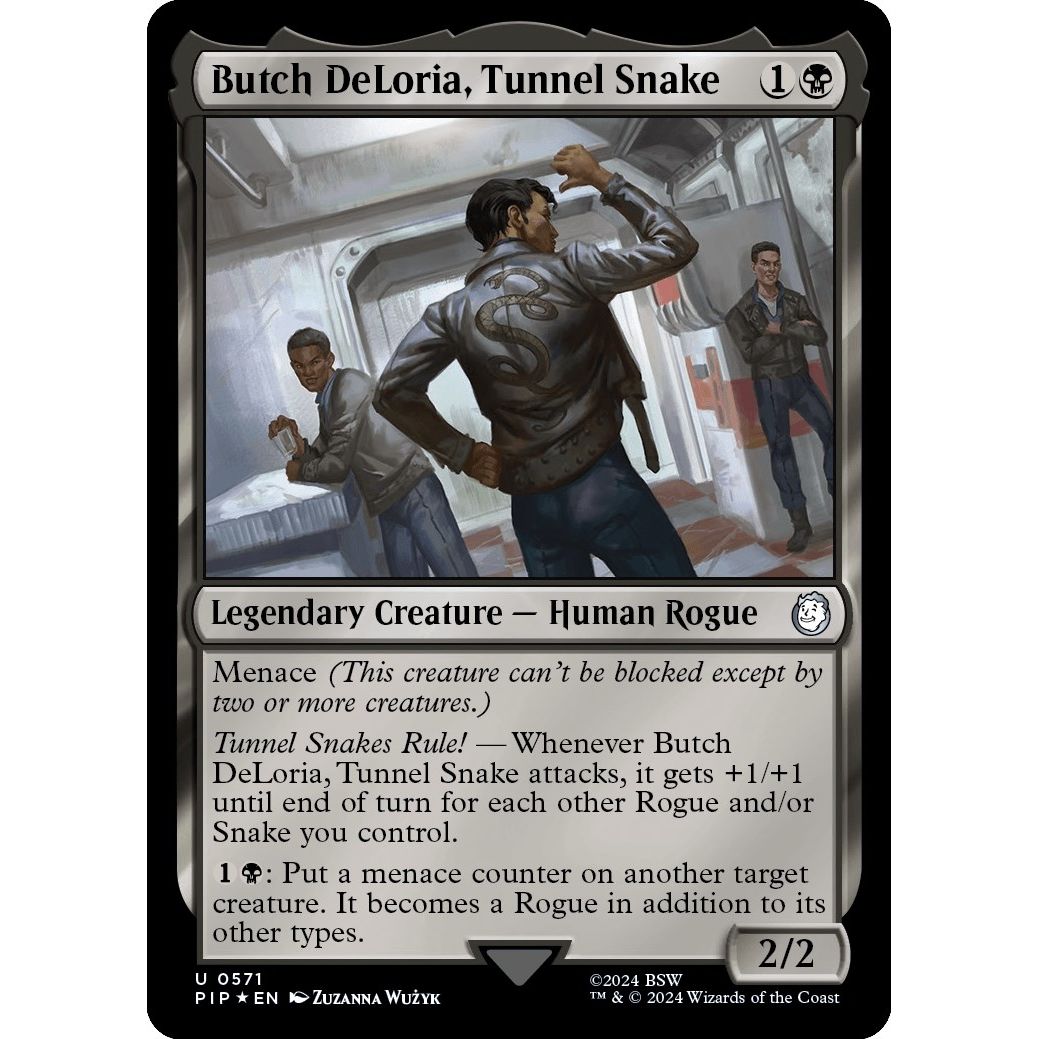 Image for Butch DeLoria, Tunnel Snake (Surge Foil) (571) (PIP) - Magic: The Gathering