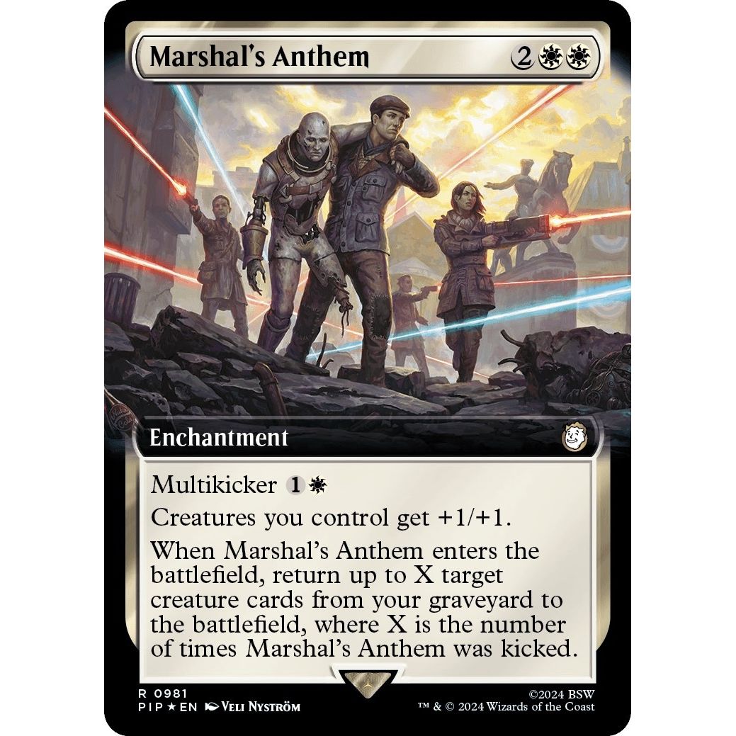 Image for Marshal's Anthem (Extended Art) (Surge Foil) (981) (PIP) - Magic: The Gathering
