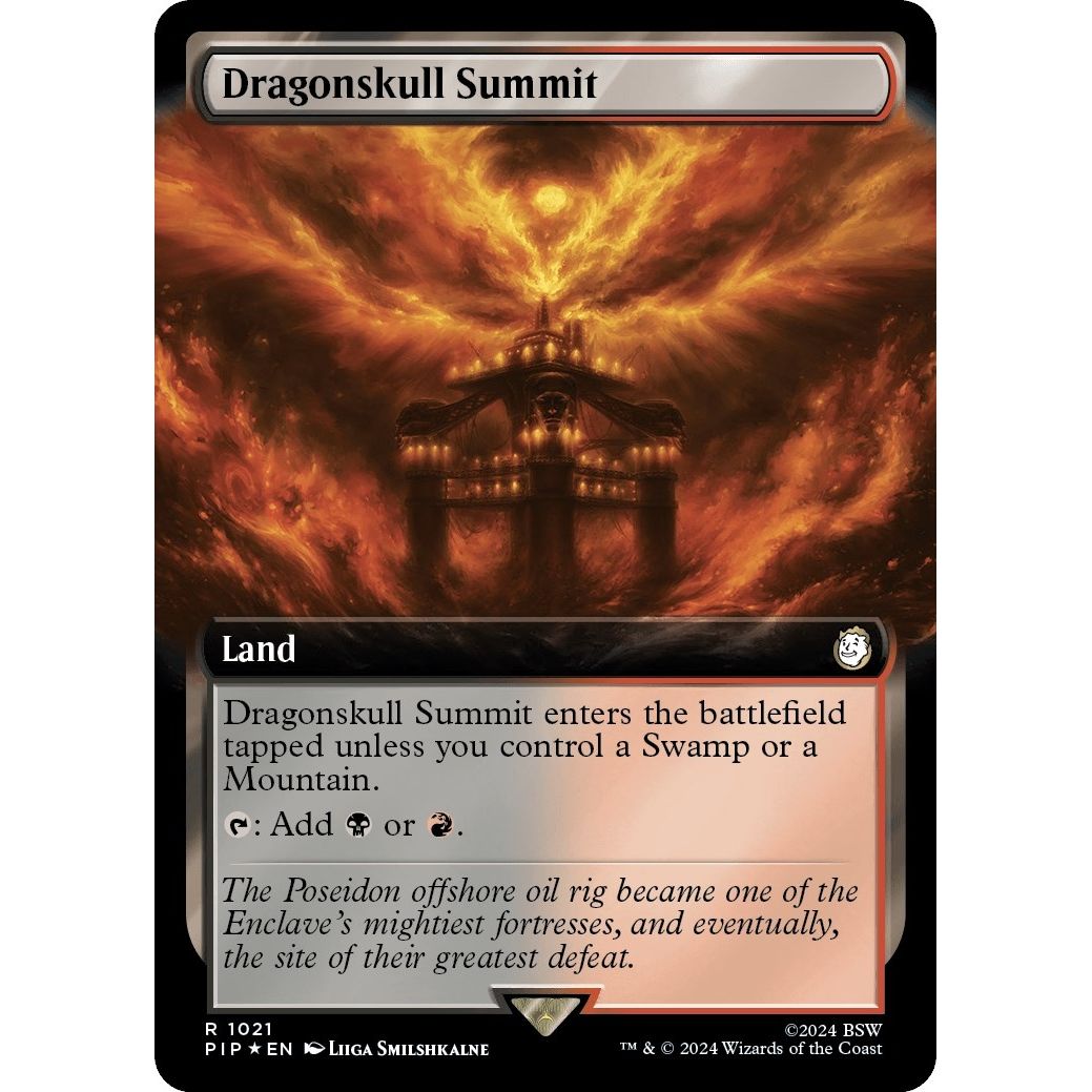 Image for Dragonskull Summit (Extended Art) (Surge Foil) (1021) (PIP) - Magic: The Gathering