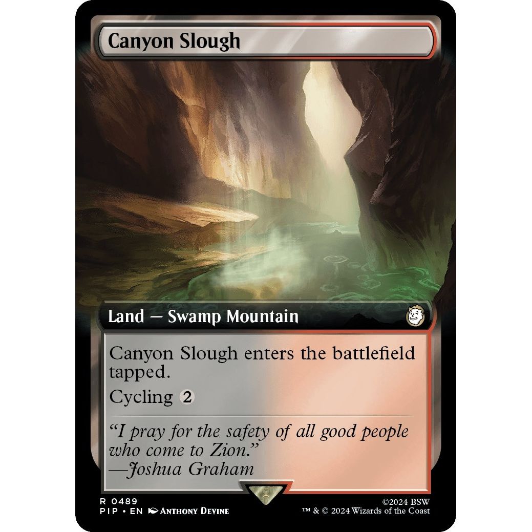 Image for Canyon Slough (Extended Art) (489) (PIP) - Magic: The Gathering