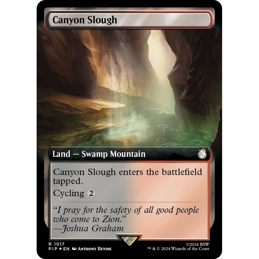 Image for Canyon Slough (Extended Art) (Surge Foil) (1017) (PIP) - Magic: The Gathering